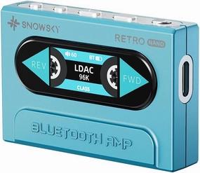 FiiO/Snowsky Retro Nano Bluetooth USB DAC AMP with LDAC, aptX Adaptive, aptX LL (3.5mm Unbalanced & 4.4mm Balanced Output) (Blue) balanced output player,audiophile player,hi-res digital player,