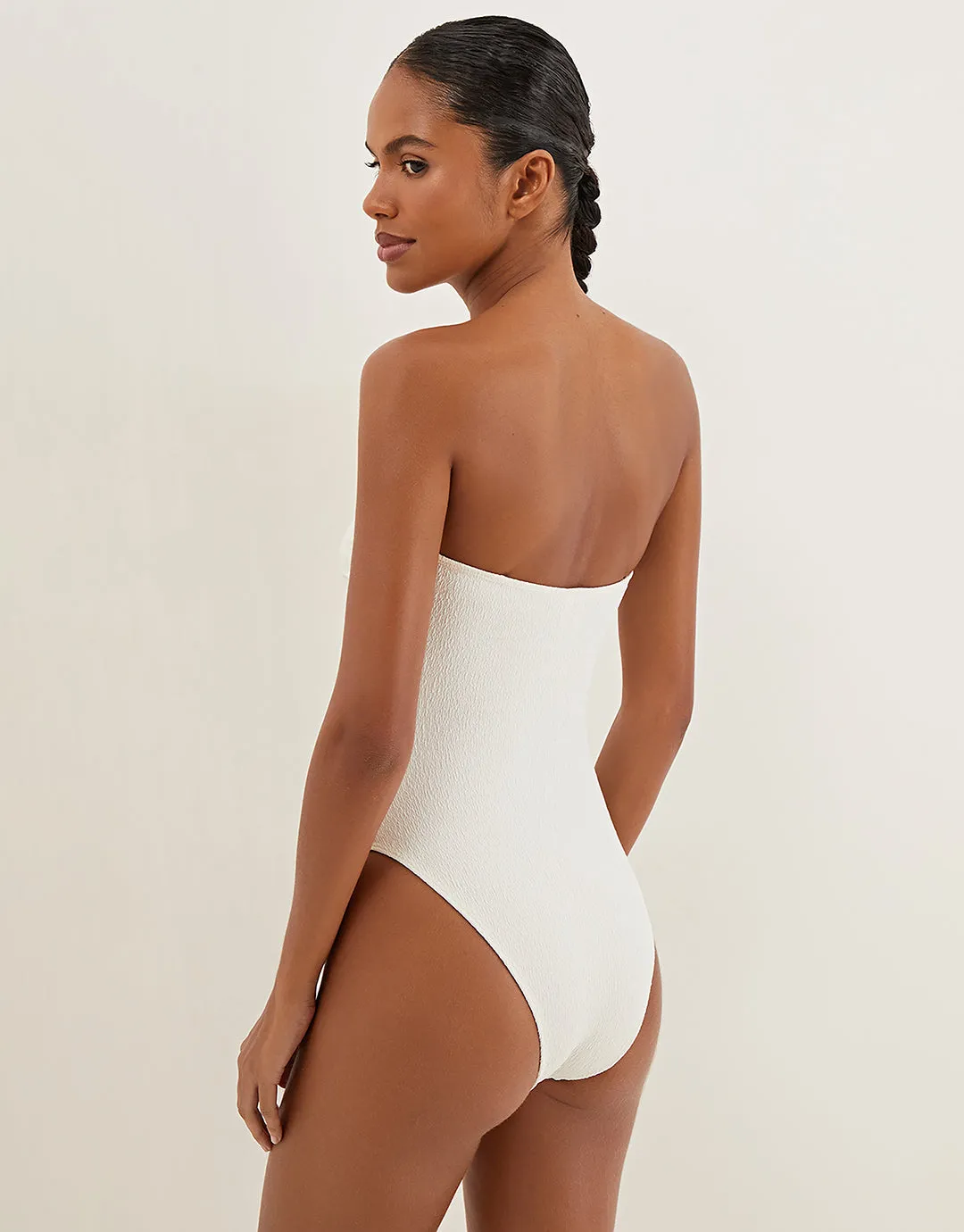 Firenze Jolie Bandeau Swimsuit - White