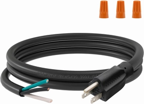 FIRMERST 12 Gauge 6 feet 3 Prong Power Cord Replacement with Three Screw Terminal power cord,hi-fi power cable,AC power lead,