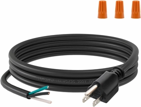 FIRMERST 14 Gauge 6 feet 3 Prong Power Cord Replacement with Three Screw Terminal, NEMA 5-15P power cord,hi-fi power cable,AC power lead,
