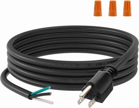 FIRMERST 16 Gauge 6 feet 3prong Power Cord Replacement with Three Screw Terminal, NEMA 5-15P power cord,hi-fi power cable,AC power lead,