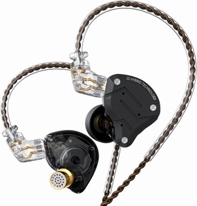 Five Driver Headphones,KZ ZS10 PRO High Fidelity Noise-Isolating Earbuds/Earphones with Detachable Cable 2Pin 0.75mm (Without MIC, Sand Black) reference headphones,neutral sound headphones,monitor headphones,