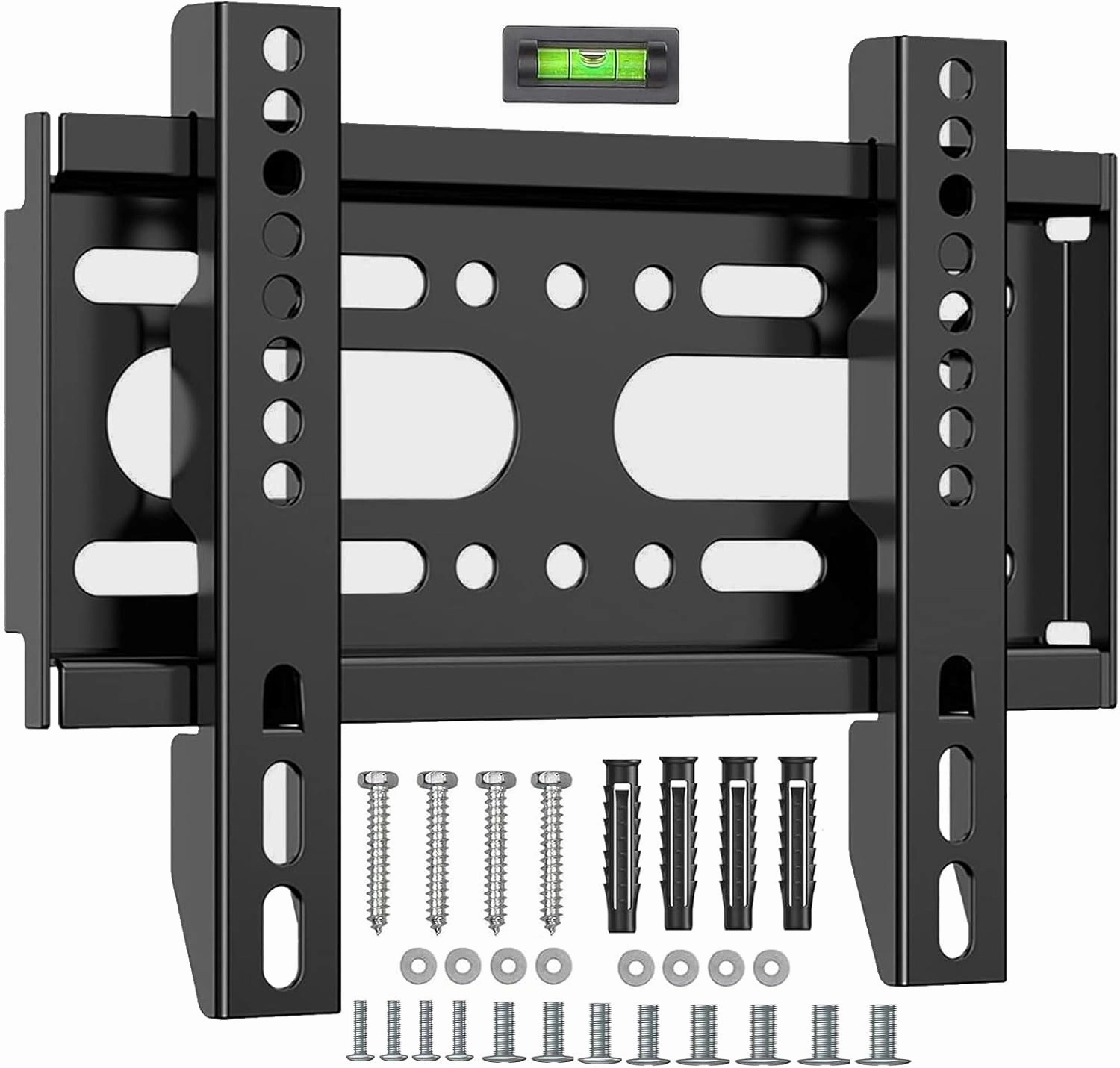 Fixed TV Wall Mount Bracket for Most 14 17 19 21 24 27 32 37 39 42 inch Flat TVs & Monitor, Small Ultra Slim TV Mount Max VESA 200x200mm and 55lbs Loading Capacity, Computer Monitor Wall Mount speaker wall mount,audio bracket,AV wall mounting,
