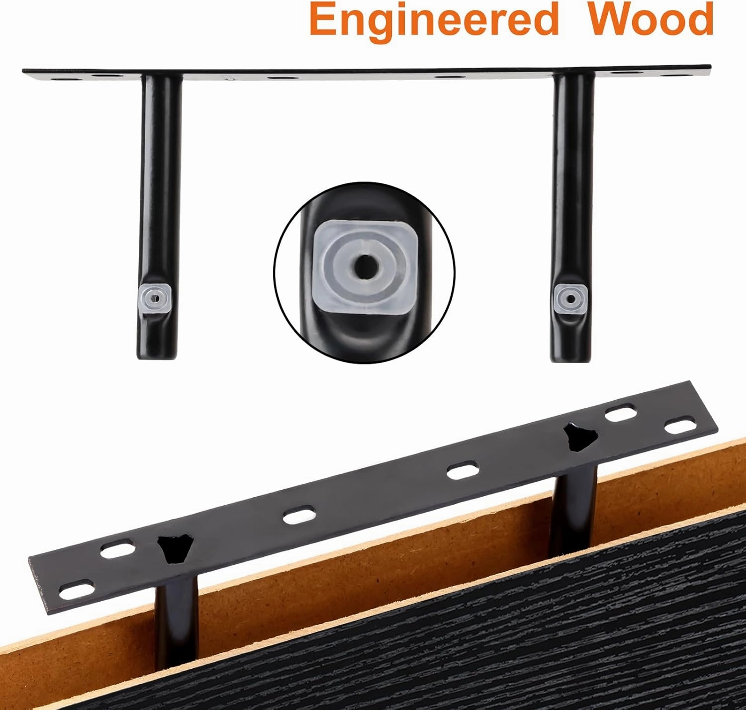 Fixwal Floating Shelves for Wall, Wall Mounted Rustic Wood Shelves for Bathroom, Living Room, Bedroom and Kitchen, Wall Shelves for Storage,Books,Room Decor (Black, Set of 4, 15.8 Inch)