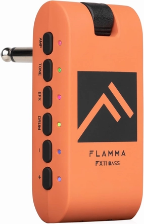 FLAMMA Bass Headphone Amp Portable Modeling Headphone Amplifier with 28 Drum Grooves 7 Amp Models Built-in Effects 5 Tone Color Support Bluetooth USB Audio Recording&Playback OTG Function Rechargeable headphone amplifier,portable amp,desktop headphone 