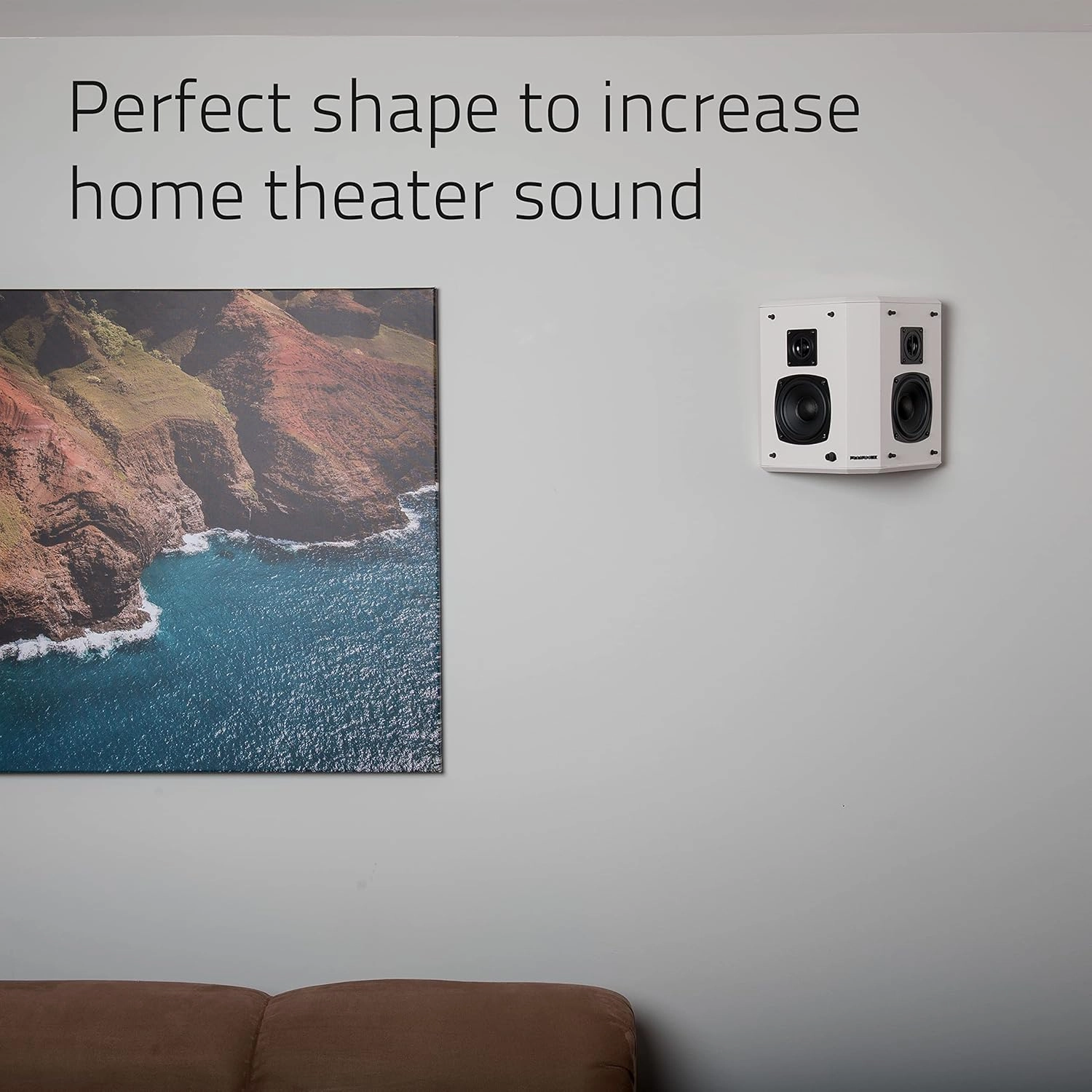 Fluance Elite High Definition 2-Way Bipolar Surround Speakers for Wide Dispersion Surround Sound in Home Theater Systems - Black Ash/Pair (SXBP2)