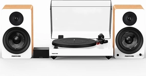 Fluance Reference RT83 High Fidelity Vinyl Turntable (White), PA10 Phono Preamp, Ai61 Powered 6.5" Bookshelf Speakers (Lucky Bamboo), Ortofon 2M Red Cartridge, 120W Class D Amplifier, Bluetooth balanced output player,audiophile player,hi-res digital p
