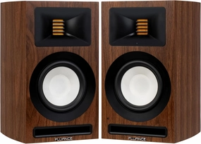 Fluance Ri71 Reference Stereo Powered Bookshelf Speakers with High Performance AMT Tweeters, 5" Drivers, 120W Amplifier for Music, Turntable, TV, PC - HDMI, Bluetooth, RCA & Subwoofer Out (Walnut) bookshelf speakers,compact stereo speakers,hi-fi s