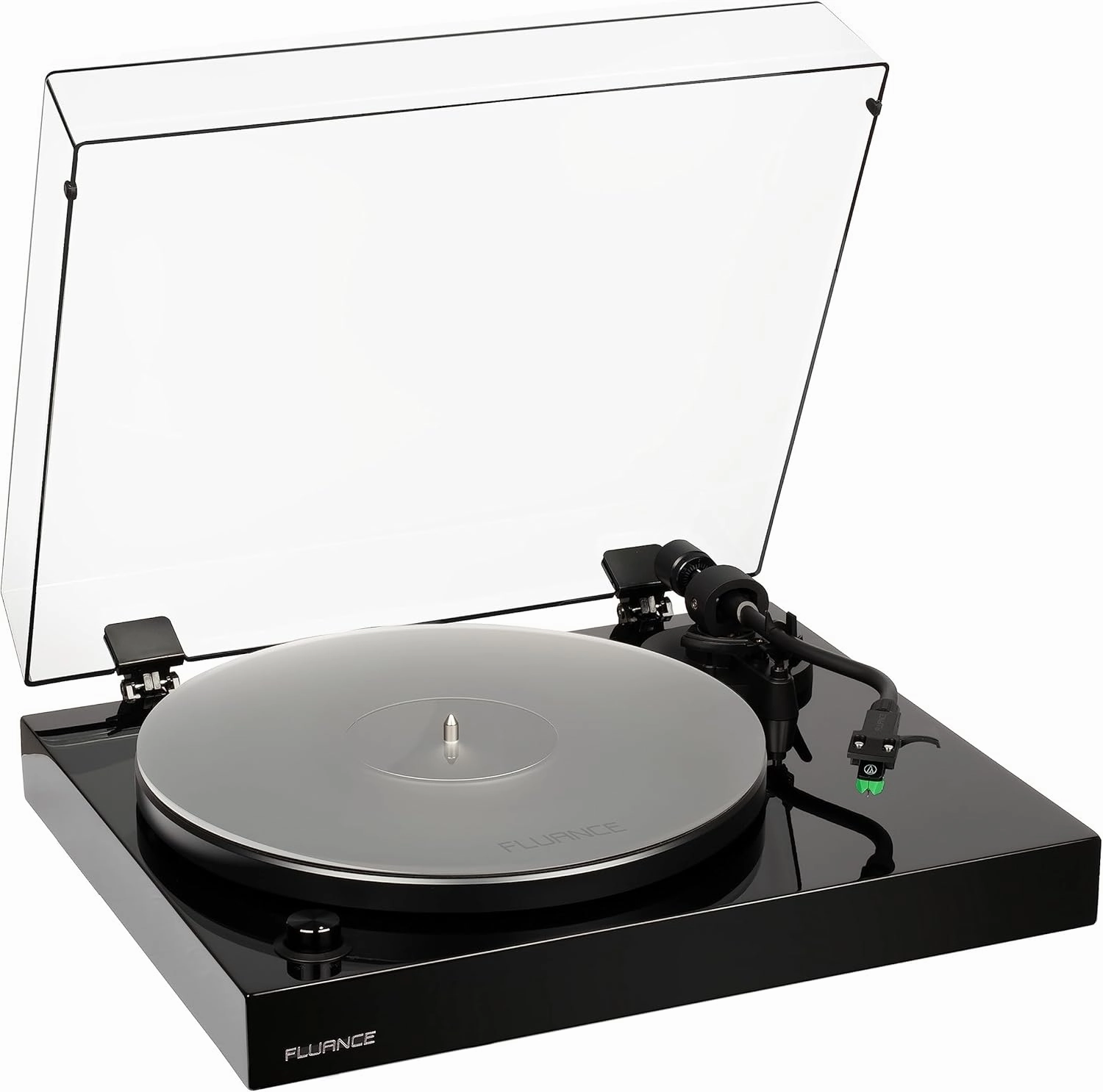 Fluance RT81  Elite High Fidelity Vinyl Turntable Record Player, Audio Technica VM95E Cartridge, Anti-Resonant Platter, Acrylic Mat, Phono Preamp, Wood Plinth, Adjustable Isolation Feet - Piano Black belt-drive turntable,vinyl record player,audiophile turn