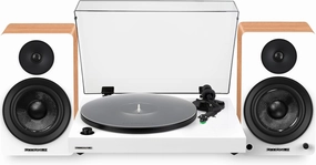 Fluance RT81  Elite Vinyl Turntable (White) and Ai61 6.5" Stereo Bookshelf Speakers (Lucky Bamboo) Bundle: High Fidelity Sound, Detailed Audio Reproduction, Seamless Integration direct-drive turntable,DJ turntable,hi-torque vinyl deck,