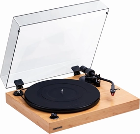 Fluance RT83 Reference High Fidelity Vinyl Turntable Record Player with Ortofon 2M Red Cartridge, Speed Control Motor, High Mass MDF Wood Plinth, Vibration Isolation Feet - Bamboo belt-drive turntable,vinyl record player,audiophile turntable,