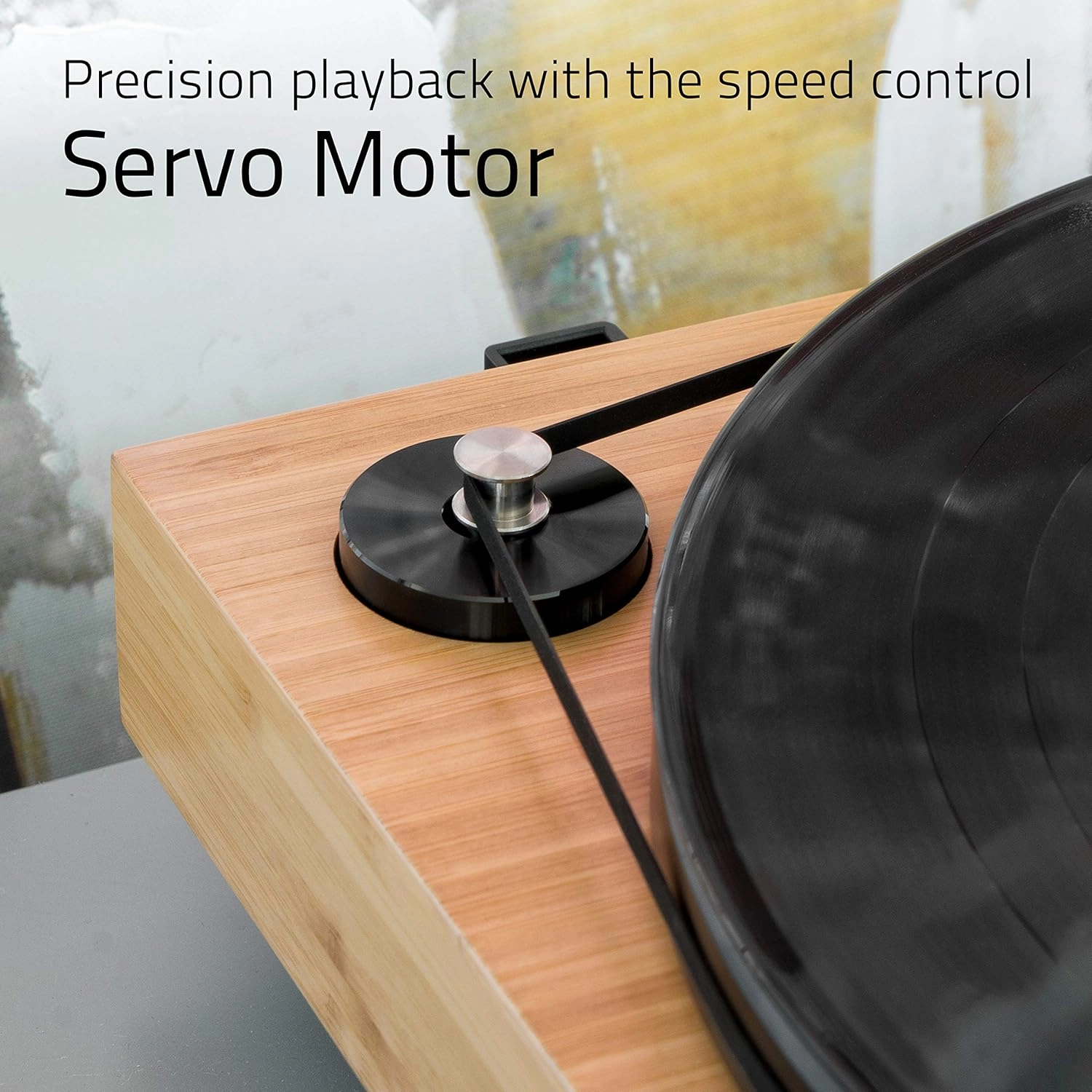 Fluance RT83 Reference High Fidelity Vinyl Turntable Record Player with Ortofon 2M Red Cartridge, Speed Control Motor, High Mass MDF Wood Plinth, Vibration Isolation Feet - Bamboo