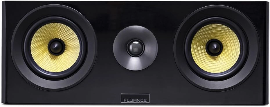 Fluance Signature HiFi 2-Way Center Channel Speaker for Enhanced Dialogue and Vocals in Home Theater Surround Sound Systems - Black Ash (HFC)
