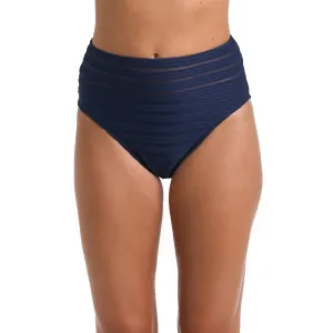 Fluid Lines High Waist Bottom In Indigo