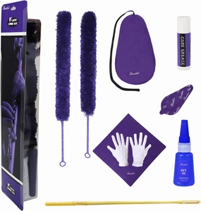 Flute Cleaning Care Cleaning Kit: Key Oil   Cork Grease   Swab   Cleaning Cloth   Cleaning Brush   Cleaning Rod - Maintenance Kit record cleaning kit,vinyl cleaner,stylus brush set,