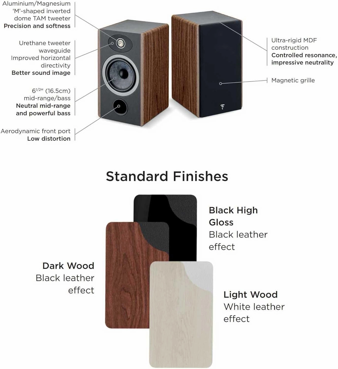 Focal Vestia No1 2-Way Bookshelf Loudspeaker Finished in Light Wood - Sold as a Pair