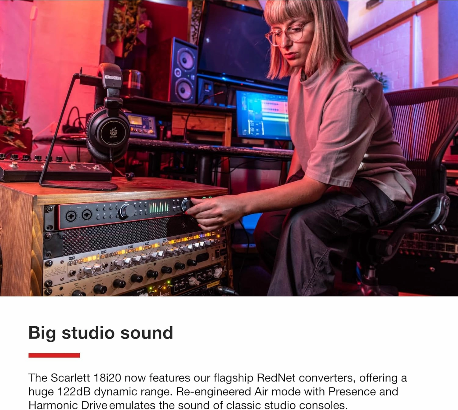 Focusrite Scarlett 18i20 4th Gen USB Audio Interface, for Multitrack Recording, Music Production and Podcasting  High-Fidelity, Studio Quality Recording, and All the Software You Need to Record