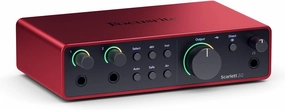 Focusrite Scarlett 2i2 4th Gen USB Audio Interface for Recording, Songwriting, Streaming and Podcasting  High-Fidelity, Studio Quality Recording, and All the Software You Need to Record audio interface,USB interface,music recording input,