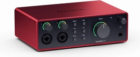 Focusrite Scarlett 4i4 4th Gen USB Audio Interface, for Musicians, Songwriters, Guitarists, Content Creators  High-Fidelity, Studio Quality Recording, and All the Software You Need to Record audio interface,USB interface,music recording input,
