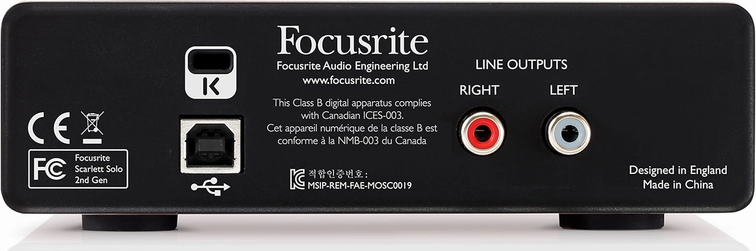 Focusrite Scarlett Solo Studio USB Audio Interface Bundle with Pop Filter, XLR Cable and Polishing Cloth
