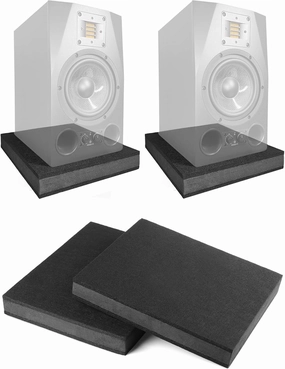for 5''- 8'' Studio Monitor Speaker Noise Isolation Pads 3-Layer Acoustic Stand Riser Foam Subwoofer Isolation Pad Audio Vibration Platform Stabilizer studio monitors,nearfield speakers,mixing reference monitors,