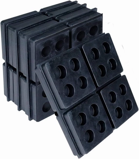Forestchill Anti Vibration Rubber Pads, 4" X 4" X 3/4" Heavy Duty Waffle Vibration Isolation Pad for HVAC, Air Compressor, Washer and Dryer, Air Conditioner Units, 4 Pack isolation pads,speaker feet,vibration dampeners,
