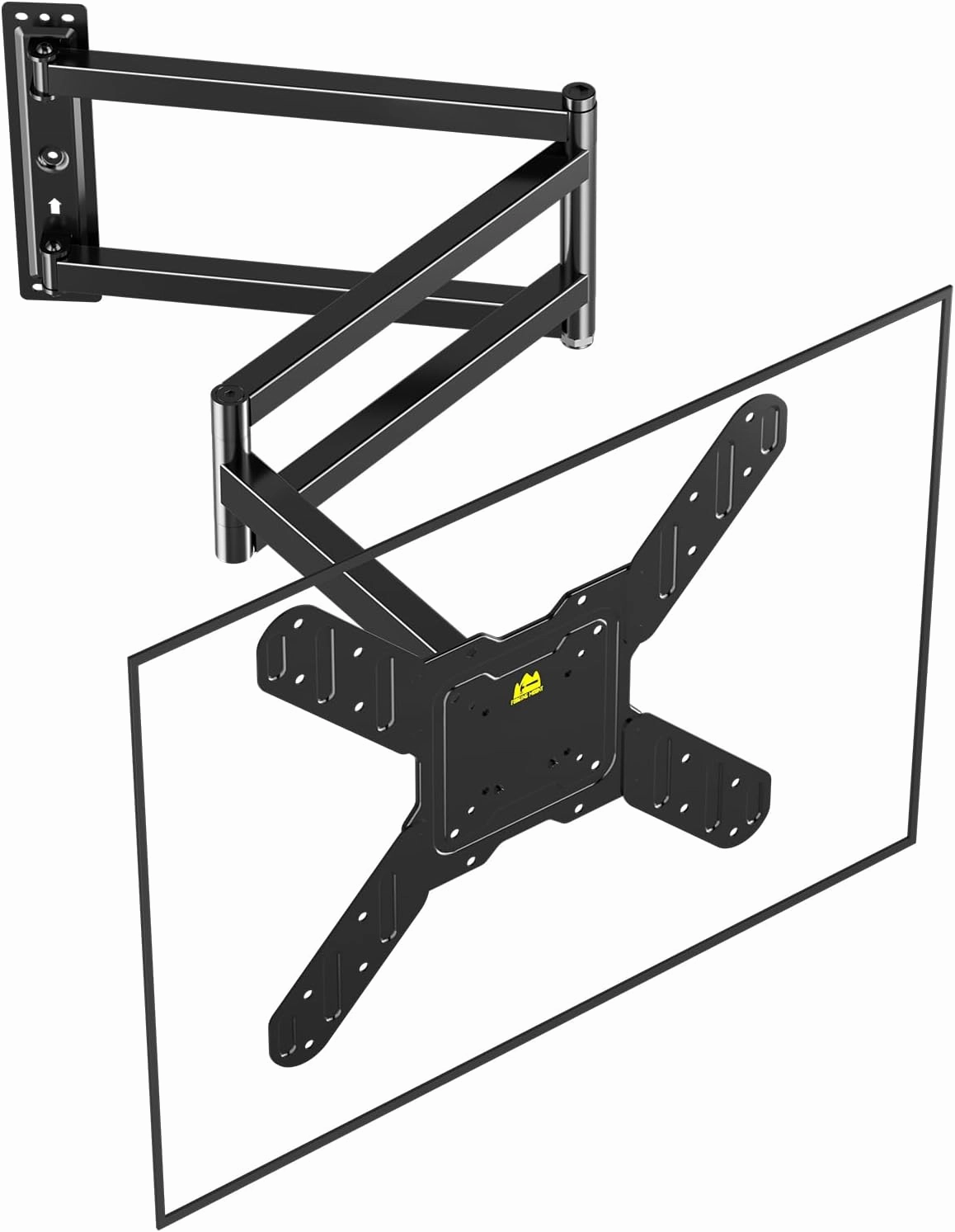 FORGING MOUNT Corner TV Wall Mount for Most 26-65 Inch Flat Curved TVs, 32.3 Inch Full Motion TVs Mount Swivel, Tilt, Extension, 3 Folding Arms Articulating TV Bracket Max VESA 400x400mm up to 77lbs speaker wall mount,audio bracket,AV wall mounting,
