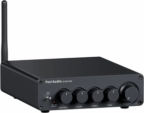 Fosi Audio Bluetooth Subwoofer Amplifier 2.1, BT30D Pro Subwoofer Amp with TPA3255 Chips 165W x2 350W & Bass Treble Control, 2.1 Channel Sub Amplifier for Desktop/Outdoor/Bookshelf Speakers integrated amplifier,stereo receiver,hi-fi amp combo,
