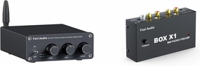 Fosi Audio Box X1 MM Phono Preamplifier and BT20A Bluetooth 5.0 Stereo Audio 2 Channel Amplifier Receiver phono preamp,turntable amplifier,record player preamp,