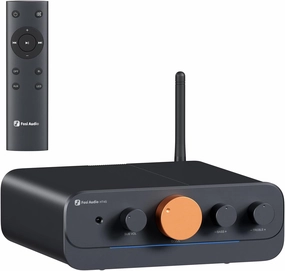 Fosi Audio HT4S Bluetooth Amplifier for Outdoor Speakers, 4 Channel Power Amp for Home Theater, Outdoor Gathering, 4.1/5.0 Ch Stereo Home Audio Receiver, Supports AUX/Optical Input with Remote Control integrated amplifier,stereo receiver,hi-fi amp combo,