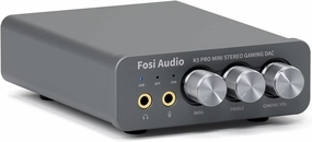 Fosi Audio K5 Pro Gaming DAC Headphone Amplifier Mini Hi-Fi Stereo Digital-to-Analog Audio Converter USB Type C/Optical/Coaxial to RCA/3.5MM AUX for PS5/PC/MAC/Computer headphone amplifier,portable amp,desktop headphone amp,