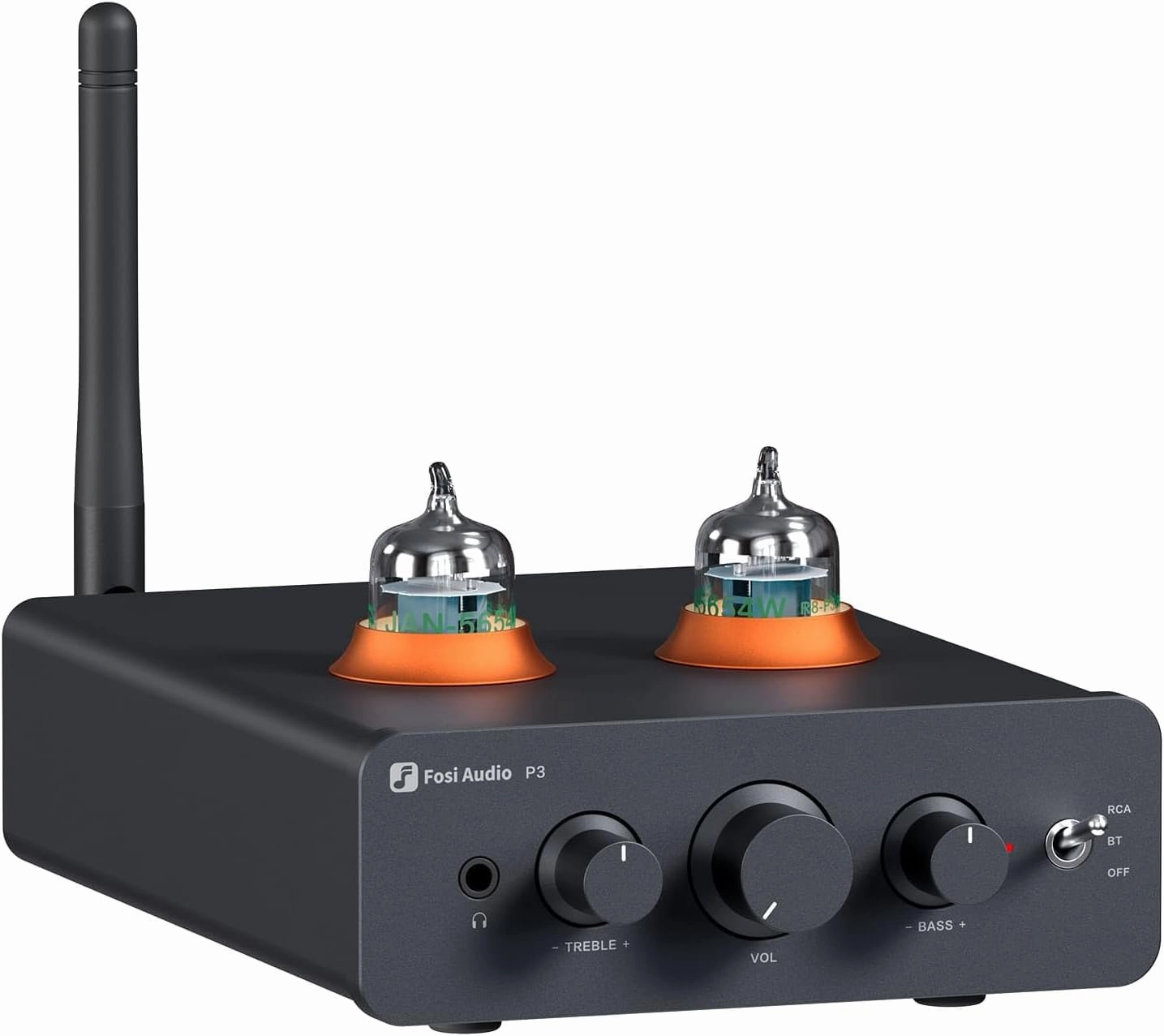 Fosi Audio P3 Tube Preamp Headphone Amplifier Home Audio Preamplifier Mini Vacuum Pre Amp Receiver with Bluetooth aptX LL HD Bass Treble Tone Controls for HiFi Stereo Active Speakers with RCA AUX Jack tube amplifier,valve amp,audiophile tube stereo,
