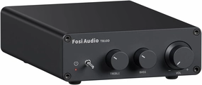 Fosi Audio TB10D 2 Channel Stereo Amplifier, Class D Mini Power Integrated Amplifiers 600W for Passive Speakers/Bass Shaker, Home Audio Component Desktop Amp Receiver TPA3255 with Bass Treble Control integrated amplifier,stereo receiver,hi-fi amp combo,