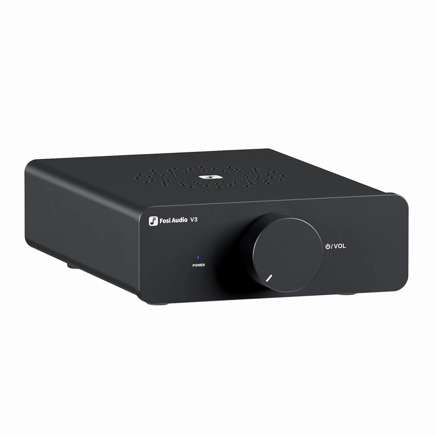 Fosi Audio V3 Stereo Amplifier Home Audio 300 Watts x2 Power TPA3255 Class D Mini Speaker Amp 2 Channel Audio Component for Passive Bookshelf Tower Speakers Desktop Home Theater with 48V Power Supply integrated amplifier,stereo receiver,hi-fi amp combo,