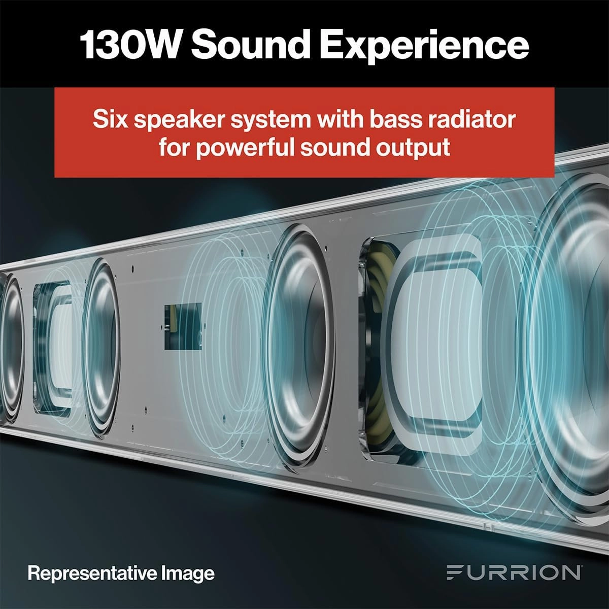 Furrion Aurora 2.1 Outdoor Soundbar Speaker with Wireless Subwoofer, Bluetooth, HDMI & Optical Inputs - FSBNN30MX