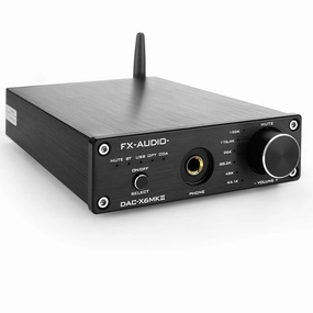 FX-Audio DAC-X6 MKII Bluetooth 5.0 Digital Audio Decoder DAC 24-bit/192kHz USB/Coaxial/Optical Headphone Amp Mini HiFi Pre-Amplifier Black DAC,USB audio converter,digital to analog converter,