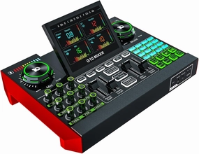 G10 Gaming Audio MixerPodcast Equipment Live Sound Card for StreamingAudio Interface DJ Mixer Sound Card/Board Condenser Microphone for Tiktok Gaming Video Content Creator Kit. audio interface,USB interface,music recording input,