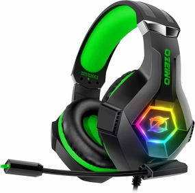 Gaming Headset for PC, Ps4, Ps5, Xbox Headset with 7.1 Surround Sound, Gaming Headphones with Noise Cancelling Mic RGB Light Over Ear Headphones for Xbox Series X/S, Switch-Green over-ear headphones,closed back headphones,wireless studio cans,