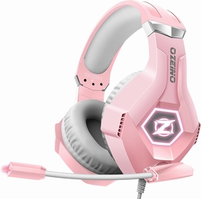 Gaming Headset for PC, Ps4, Ps5, Xbox Headset with 7.1 Surround Sound, Gaming Headphones with Noise Cancelling Mic RGB Light Over Ear Headphones for Xbox Series X/S, Switch-Pink surround sound system,cinema audio kit,5.1 surround package,