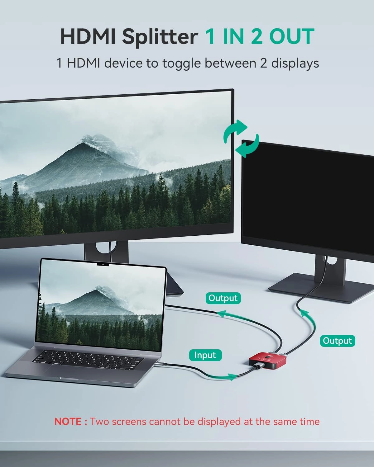 GANA HDMI 2.1 Switch, 8K HDMI Switcher Splitter Bi-Directional 2 in 1 Out, 4K@120Hz,8K@60Hz, 48Gbps Aluminum Ultra HD HDMI Hub Compatible with PS5/4,Xbox,Roku,Apple TV,Fire Stick