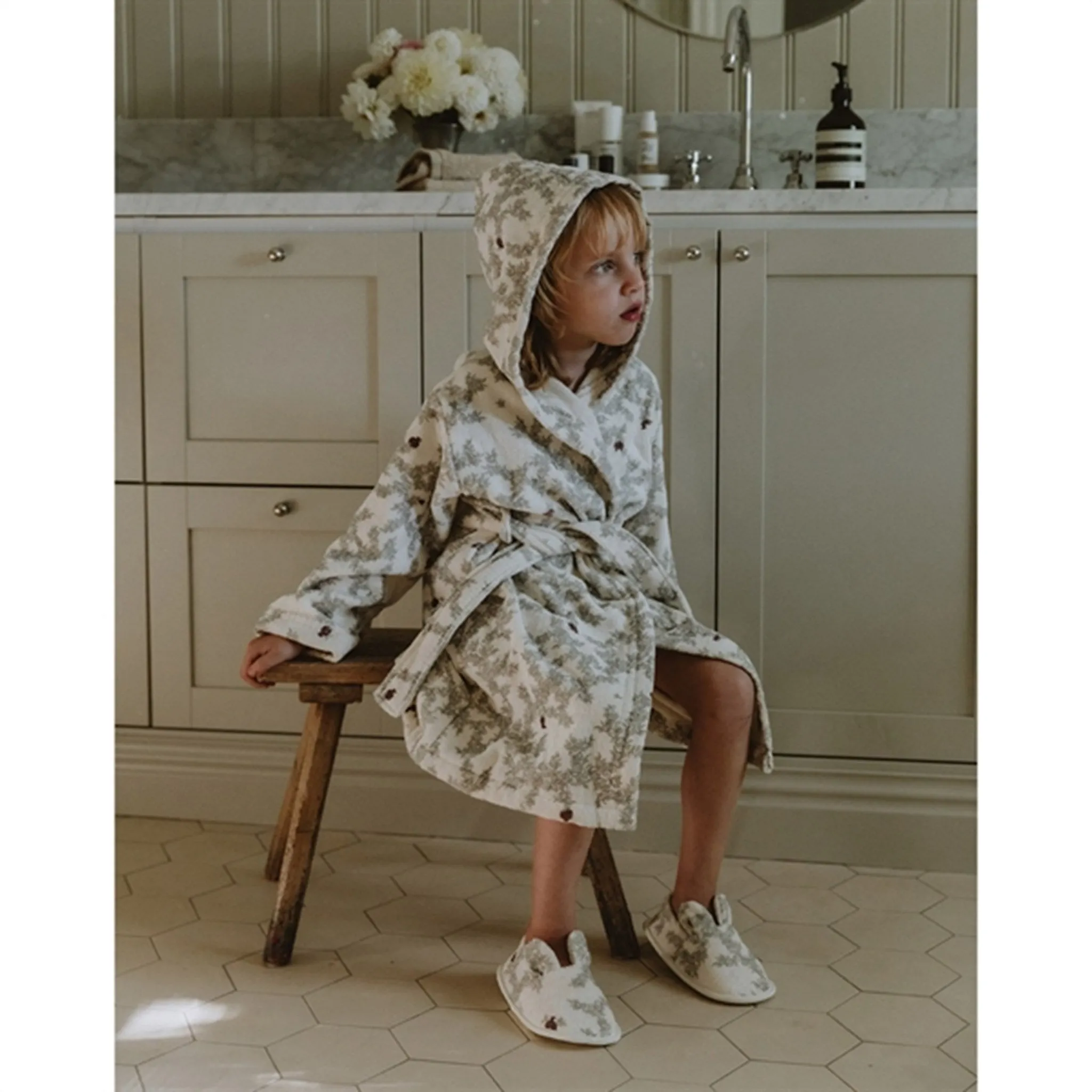 Garbo&Friends Terry Bath Robe Pomegranate