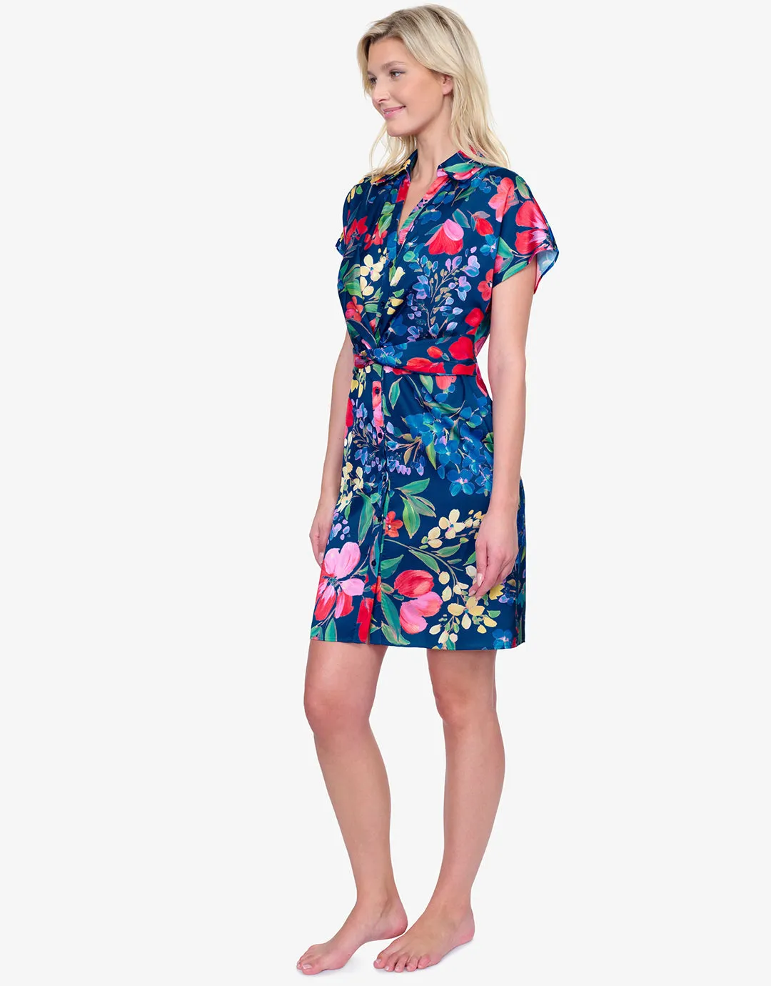 Garden Dream Beach Dress - Multi Navy