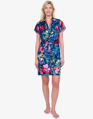 Garden Dream Beach Dress - Multi Navy