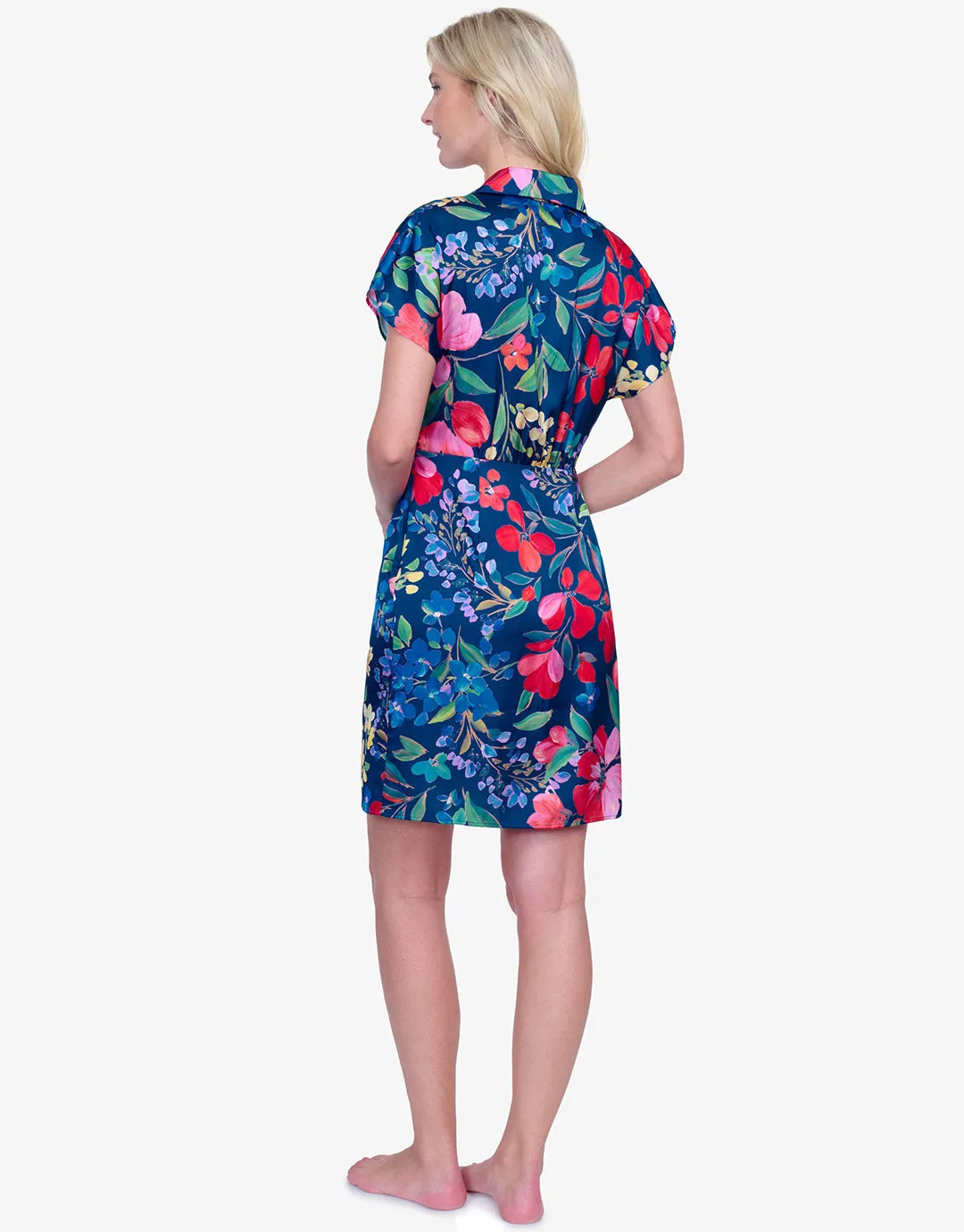 Garden Dream Beach Dress - Multi Navy