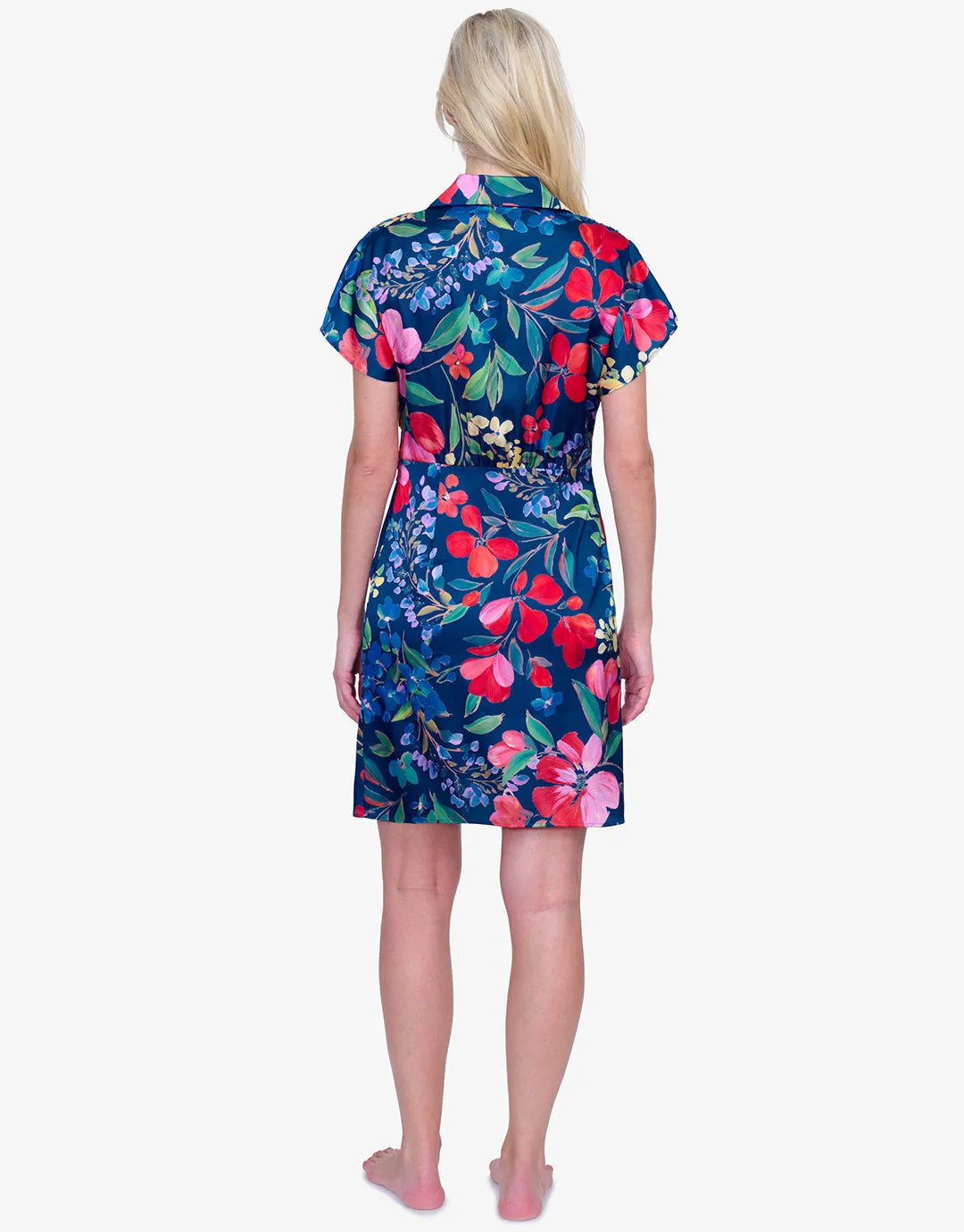 Garden Dream Beach Dress - Multi Navy