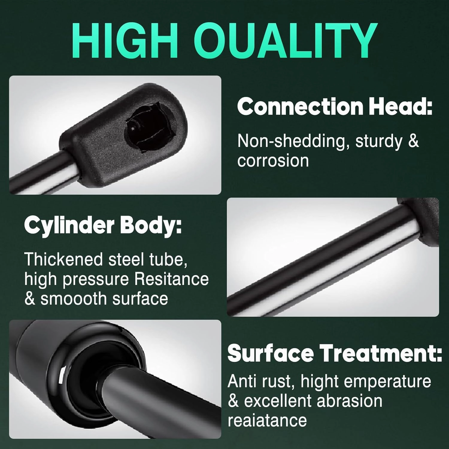 Gas Spring Struts Shock Lift Supports for Window Cabinet Heavy Equipment Boat Engine Hatch (130lb, 20in)