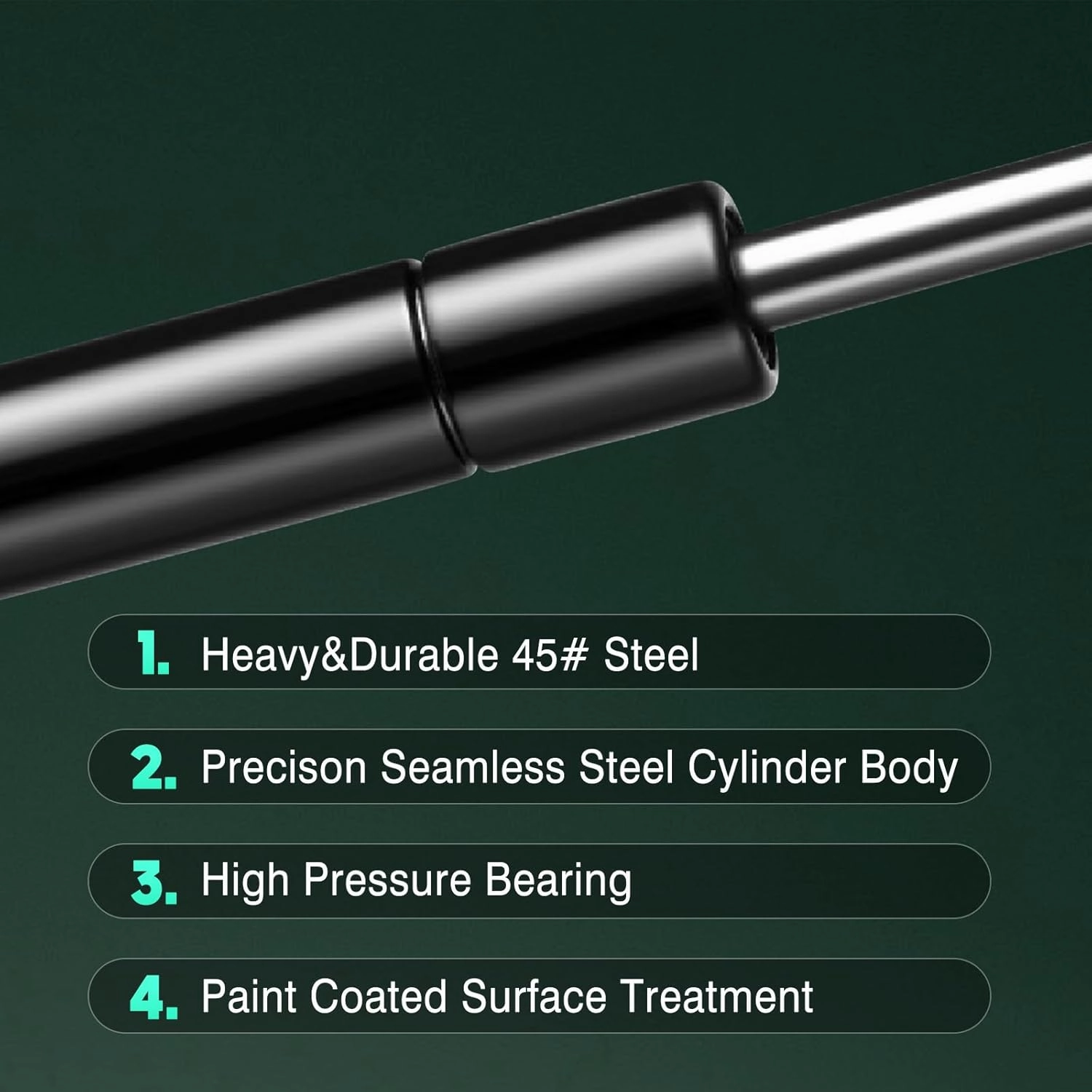 Gas Spring Struts Shock Lift Supports for Window Cabinet Heavy Equipment Boat Engine Hatch (130lb, 20in)