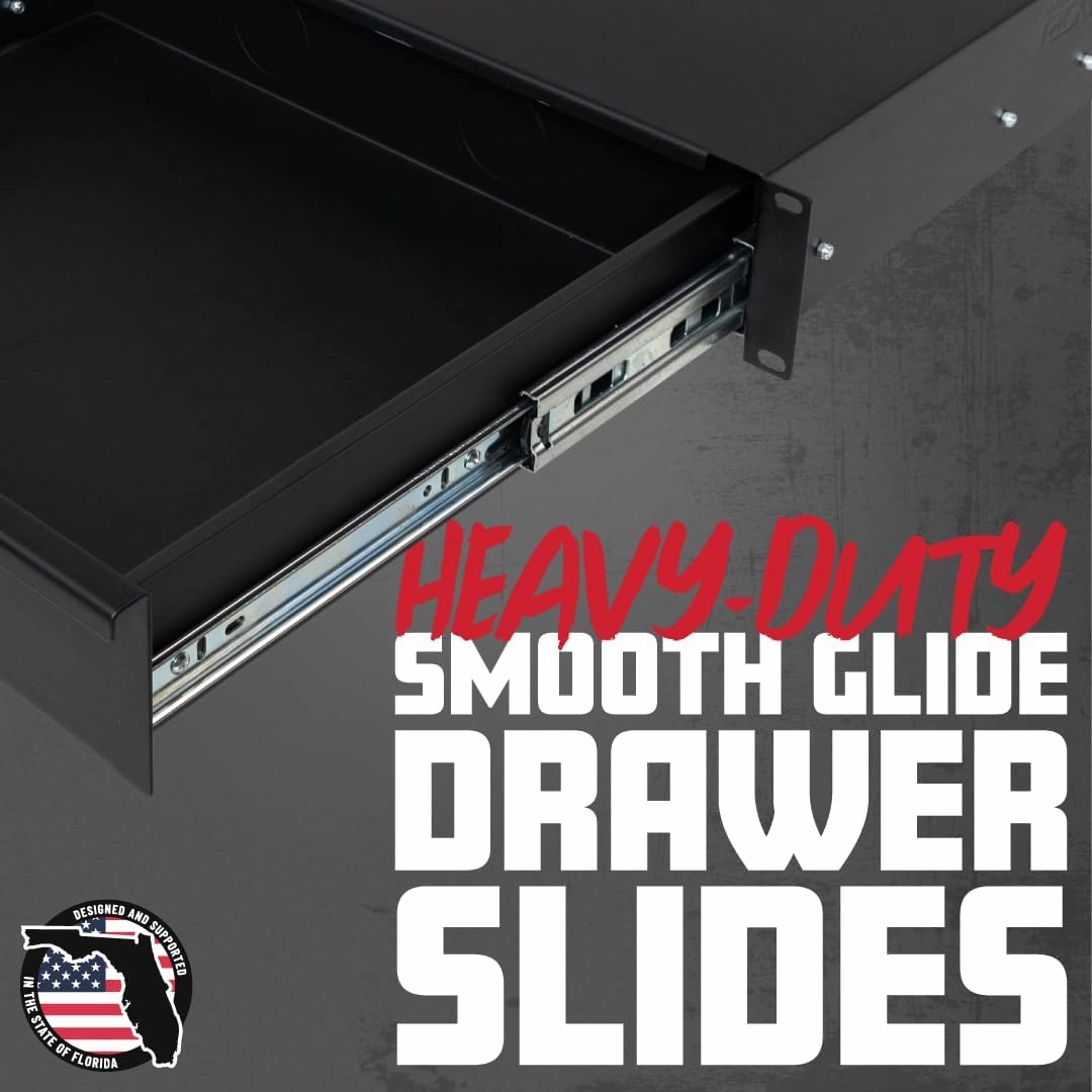 Gator Rackworks Standard 2U Rack Mount Drawer with Lock, 14.2" Deep (GRW-DRW2)