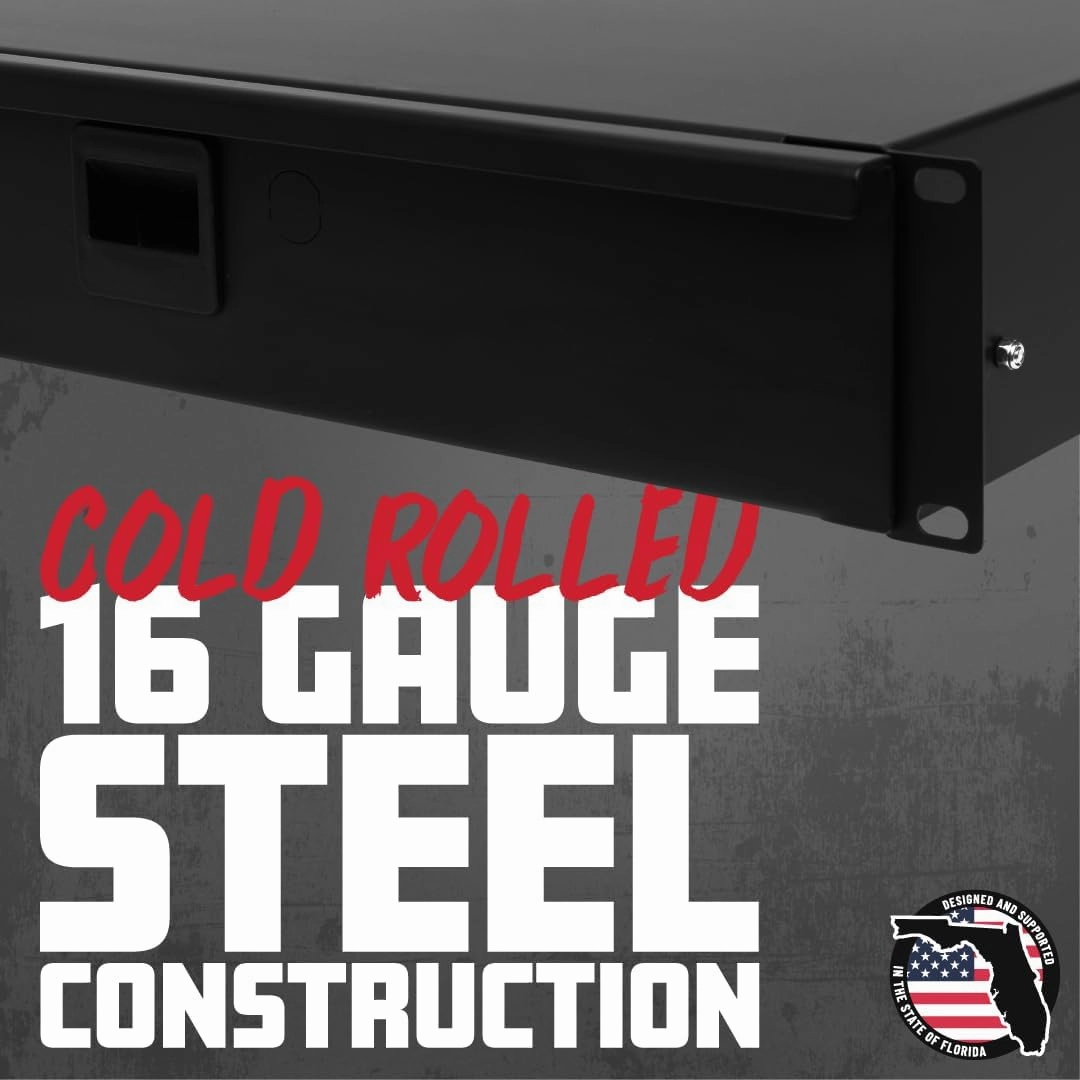 Gator Rackworks Standard 2U Rack Mount Drawer with Lock, 14.2" Deep (GRW-DRW2)