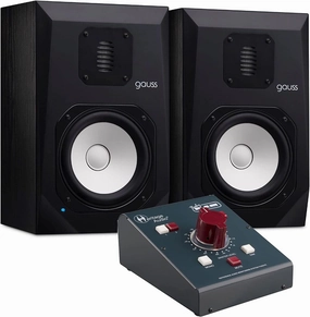 Gauss 7 Active Studio Monitor Pair w/Heritage Audio Baby Ram Controller studio monitors,nearfield speakers,mixing reference monitors,